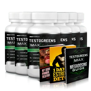 TestoGreens Max 6-bottle best-value bundle &mdash; 180-day supply with FREE US shipping